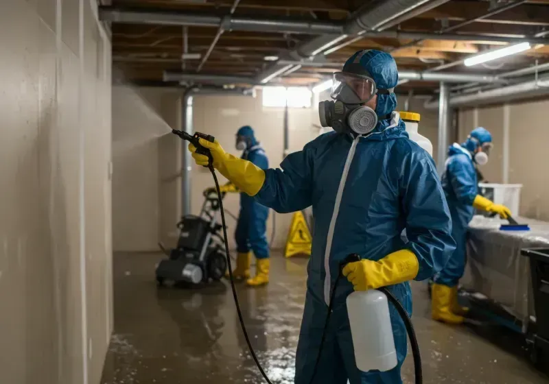 Basement Sanitization and Antimicrobial Treatment process in Lincroft, NJ